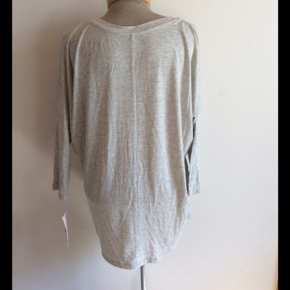 Feather Cow Skull  3/4 sleeve pullover Top - Picture 3 of 3