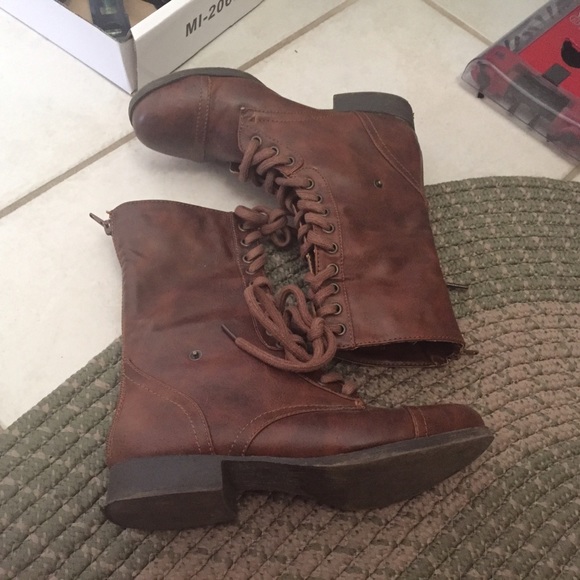 Brown Combat Boots