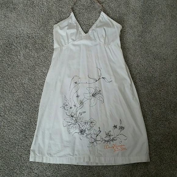 White halter dress