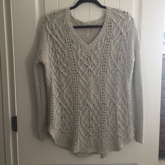 Free People cross my heart sweater