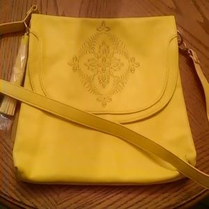 Crossbody envelope  purse with embroidery
