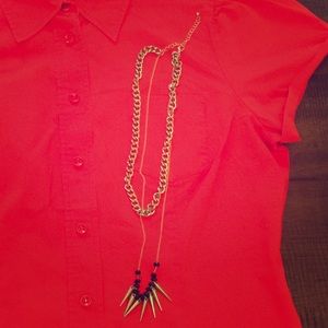 Punk Rock Tribal Spike Chain Metal Necklace
