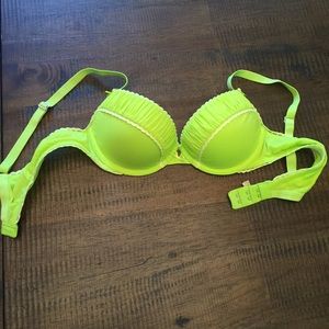Aerie Lime Green Gel Push Up Bra NWOT