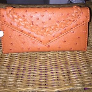 Orange clutch/wallet