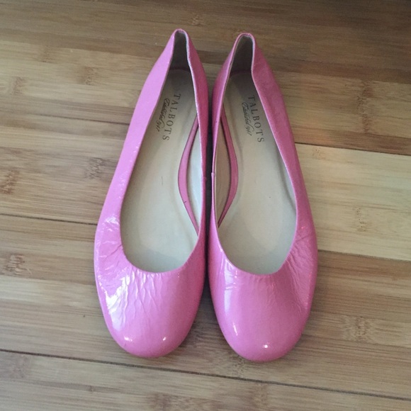 Talbots Shoes - Pretty in pink! Talbots patent leather flats