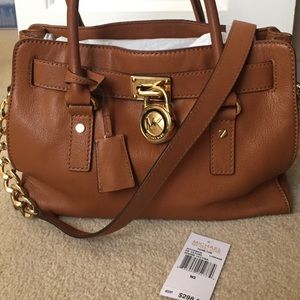 Michael Kors Hamilton EW Satchel - chestnut