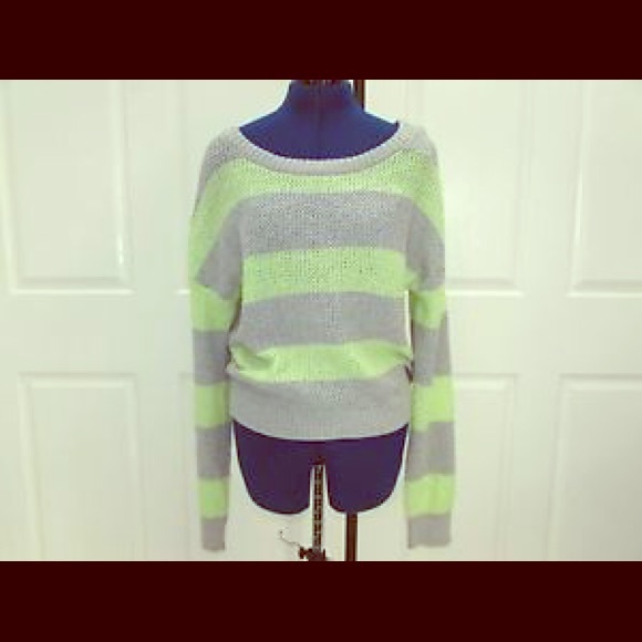 Justice Green & Gray Loose Sweater