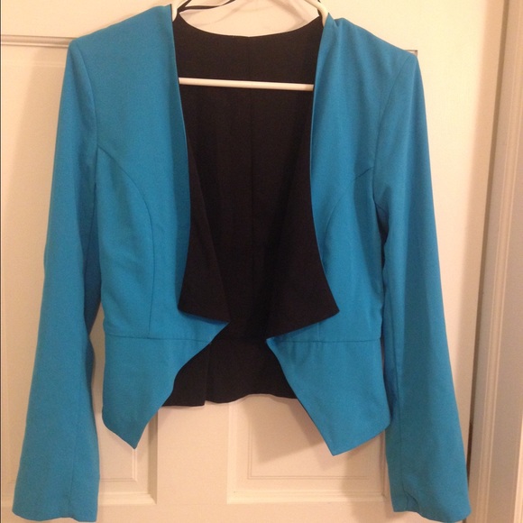 Reversible black and blue blazer