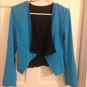 Reversible black and blue blazer