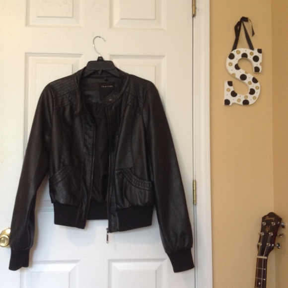 Faux Black Leather Jacket