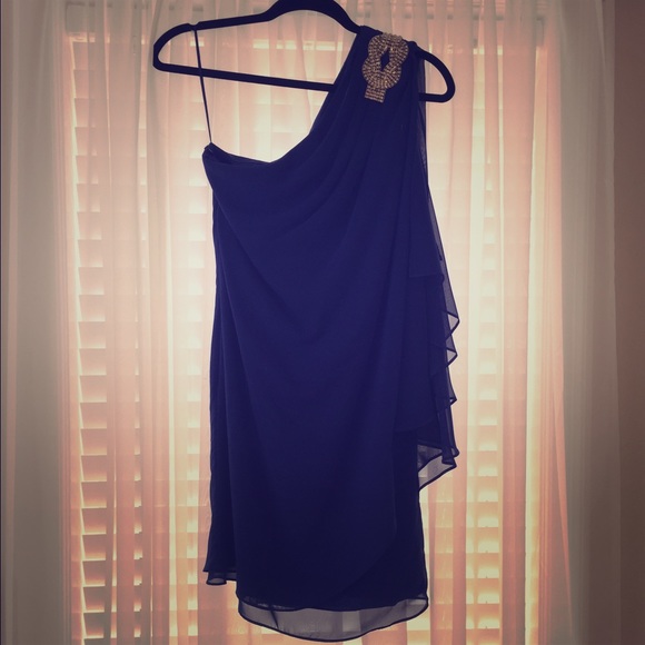 Royal Blue Caché Asymmetrical Dress - Size 2 - Picture 1 of 3