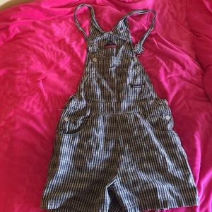 No Boundaries stripped overalls