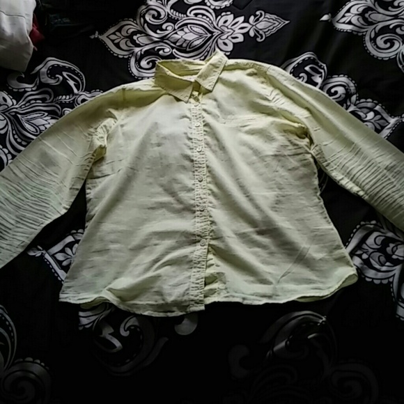 Yellow button up