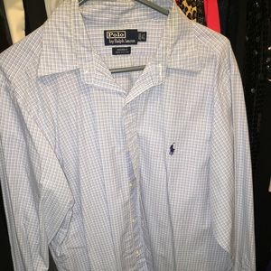Men's polo button up dress shirt!