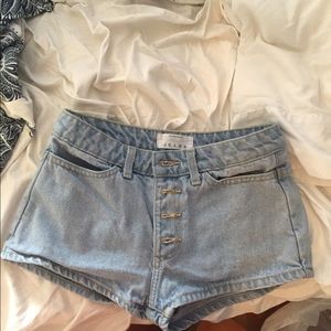 american apparel jean shorts