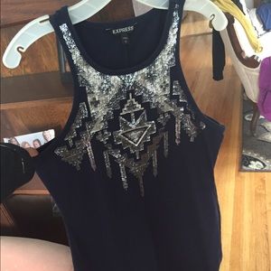 Aztec print sequin tank dress 💙✨💛