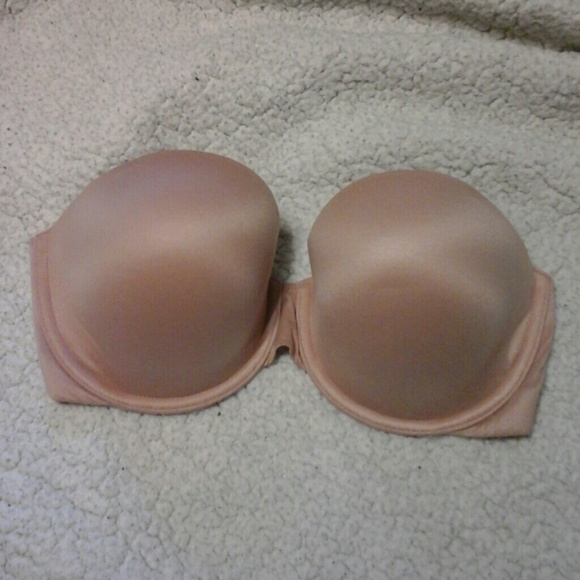 Victoria's Secret Nude Lined Strapless Bra 32Dd