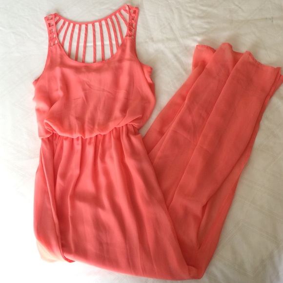 Coral Maxi Dress - Picture 2 of 3