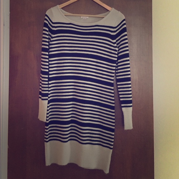 Striped sweater dress