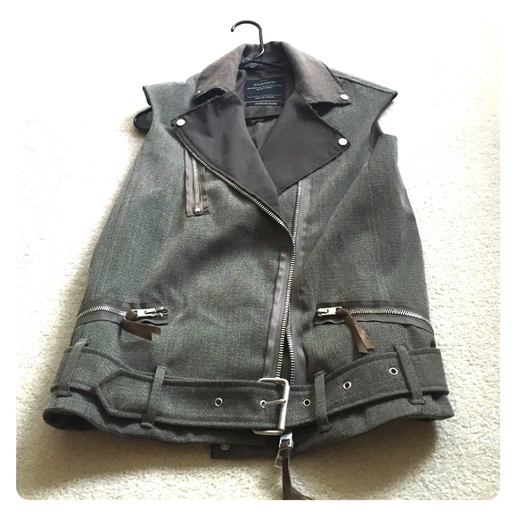All saints biker sleeveless jacket