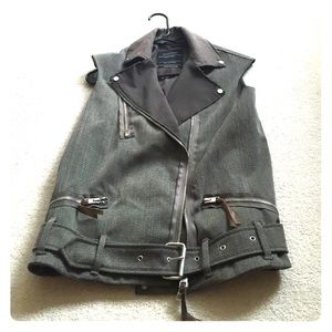 All saints biker sleeveless jacket