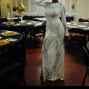 White Lace Dress CUTE ! worn once !!