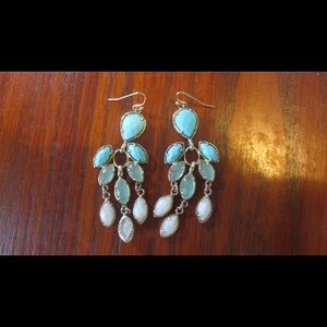 14k gold tiered chandelier earrings