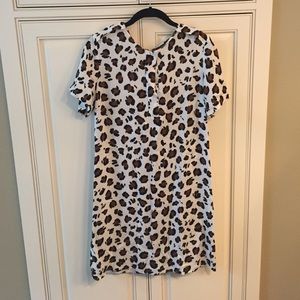 Zara leopard print shift dress