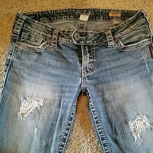 °°°SOLD LOCAL°°°  Tuesday distressed Bootcut jeans