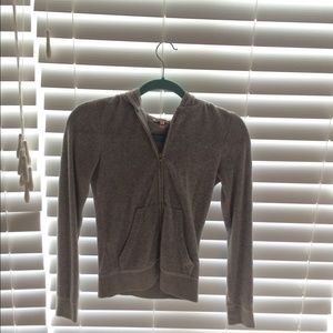 Juicy Couture light grey velour jacket