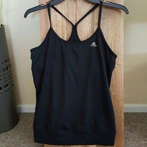 Black Adidas workout tank