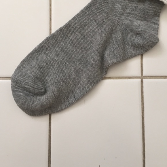 Grey Crew Ruffle Socks - Picture 3 of 4