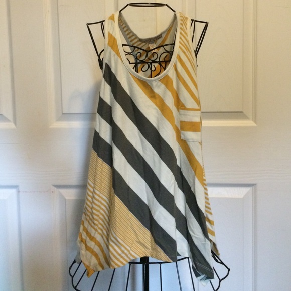 Racer back stripped top