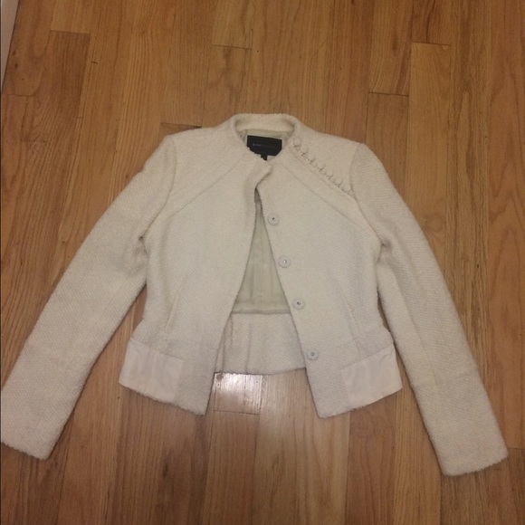 BCBGMaxAzria Fully Lined Ivory Wool Jacket X-Small - Picture 1 of 7
