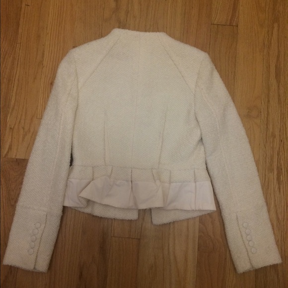 BCBGMaxAzria Fully Lined Ivory Wool Jacket X-Small - Picture 2 of 7