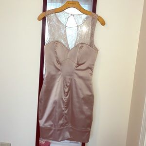 Bebe XS Nude Lace Dress - Brand New