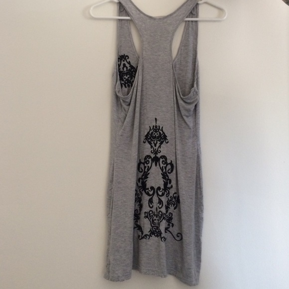 Embroidered grey tank - Picture 2 of 2