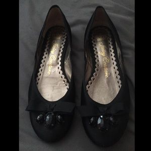 Juicy couture black embellished flats