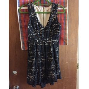 Monteau Black Lace High Low A Line Dress Medium