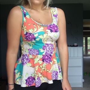 Funky peplum tank top