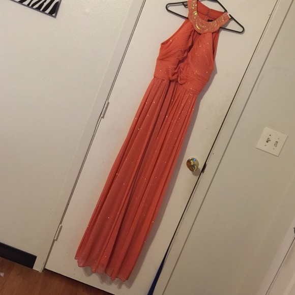 Coral prom dress