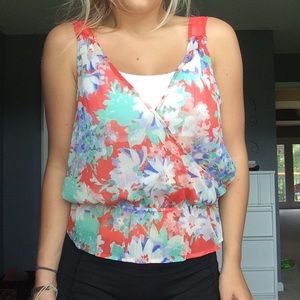 Cute floral summer tank top