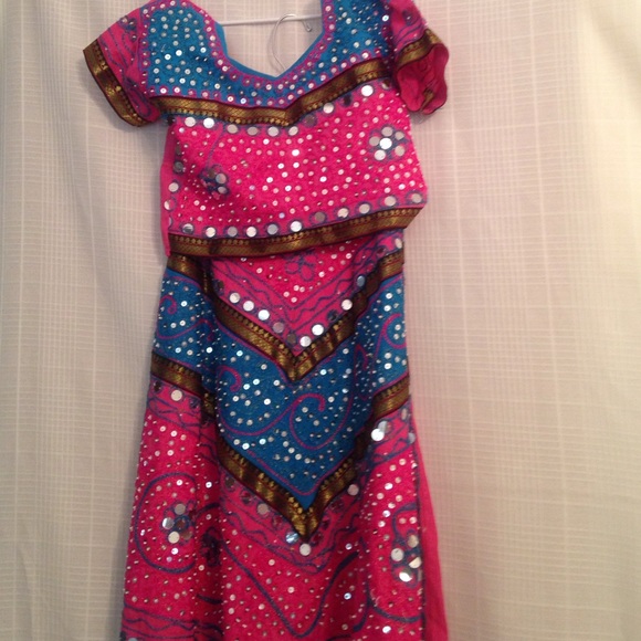 Hand made beads, hand sewn/ beaded Egyptian dress