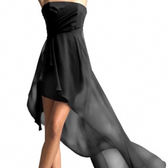 Jessica McClintock Black High Low Size 4