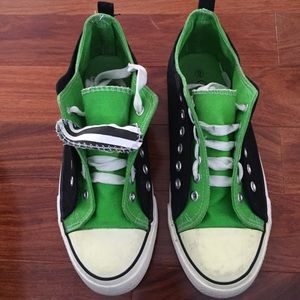 Black and Green Converse (look alikes) (size 8)