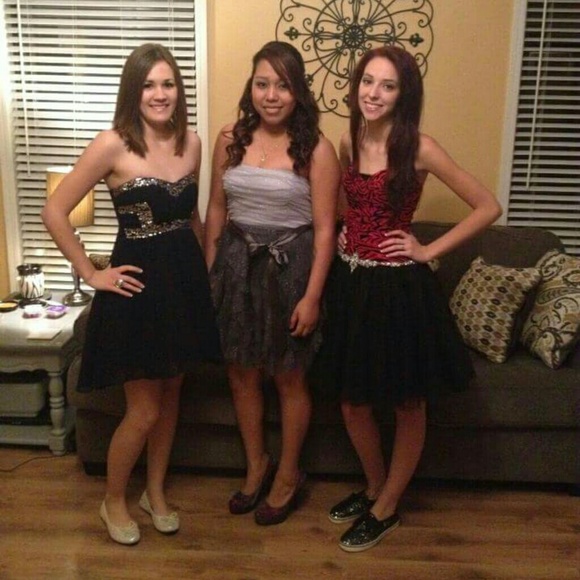 Red zebra short dress