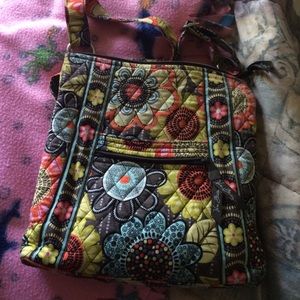 Vera Bradley "Flower Shower" Hipster Cross Body