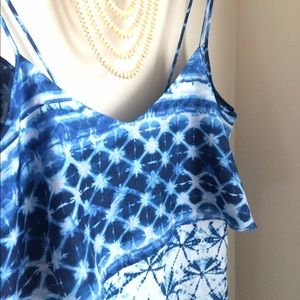 Rory Beca Fina Deep V Silk Ruffle Dress