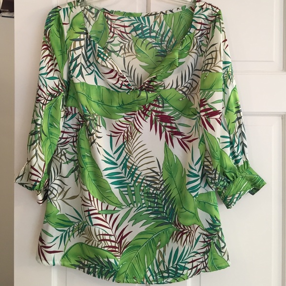 Printed silk tunic