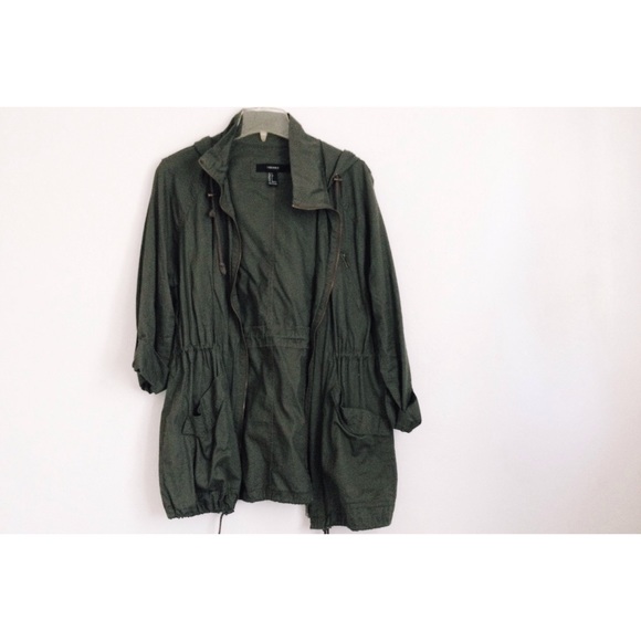 Olive green anorak